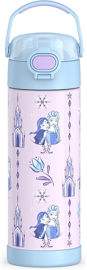 THERMOS FUNTAINER 16 Ounce Stainless Steel Vacuum Insulated Bottle with Wide Spout Lid, Frozen