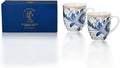 STP GOODS Porcelain Mug 13.5 fl. oz. - Set of 2 in Gift Box Coffee Cup, Gift for Women and Men (Melodie de Fleurs)
