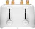 Proctor Silex 4 Slice Toaster with Extra Wide Slots for Bagels, Cool-Touch Walls, Shade Selector with 7 Browning Levels, Toast Boost, Auto Shut-off and Cancel Button, White (24214PS)
