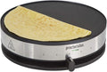 Proctor Silex Electric Crepe Maker with 13” PFAS-Free Nonstick Griddle for Eggs, Pancakes, Omelets and Quesadillas, with Temperature Control, Spatula, Spreader, Batter Cup, Stainless Steel (38400MN)