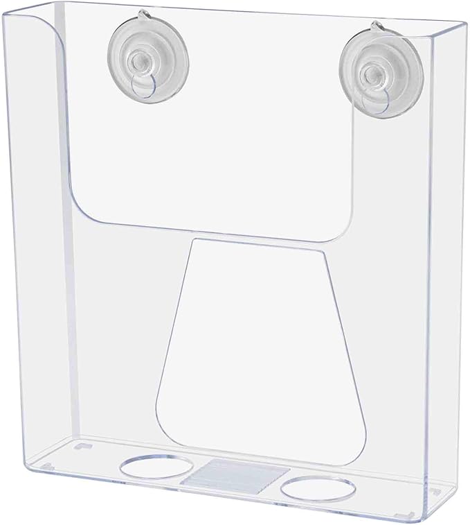 Marketing Holders 4 Pack Suction Cup Brochure Holder Booklet Display Holds 6 Inch Wide Printed Papers Window or Glass Wall Mount Literature Graphic Materials Caddy