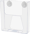 Marketing Holders Suction Cup Brochure Holder Booklet Display Holds 6 Inch Wide Printed Papers Window or Glass Wall Mount Literature Graphic Materials Caddy