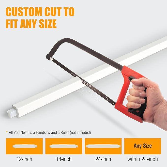 24 Inch Replacement Towel Bar for Ceramic Holder - Cut to Fit Any Size, Spring Loaded Adjustable Plastic Towel Rod for Porcelain Holders, No Demolition Installation, Rental & Vintage Bathroom Friendly