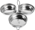 BESTOYARD Egg Poacher Stainless Steel Poached Egg Maker Nonstick Boiling Mold 7.08X7.08X2.75In Multifunctional Steamed Pan Kitchen Tool
