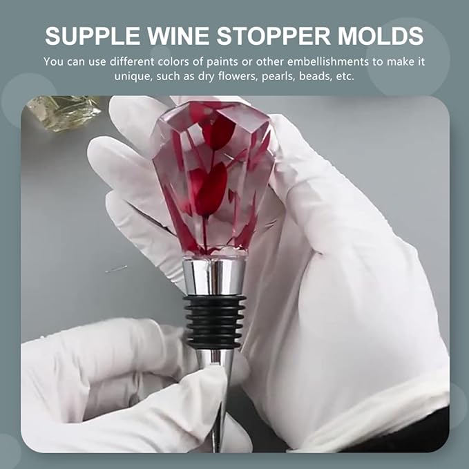 Cabilock Silicone Wine Stopper Molds Set Wear-resistant Easy-demolding DIY Bottle Stoppers for Home Bar Accessories