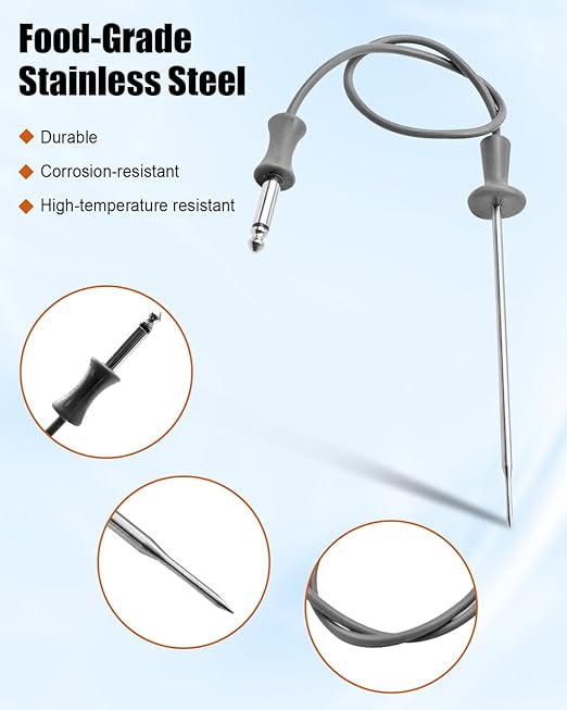 Probe Oven Meat Temperature Probe Replace WB20T10024 WB20T10025 WB20X5050 AP399938 Fit for GE Oven Probe Oven Meat, 2 Pack