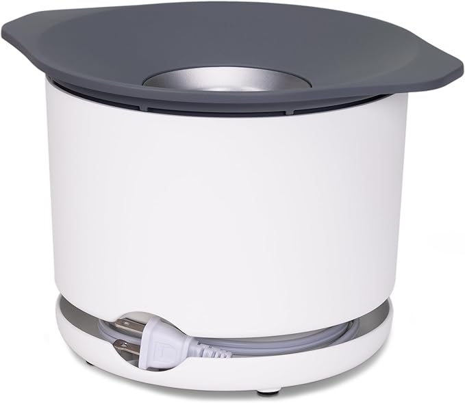 Presto 04812 PopLite Our Munch Hot Air Popcorn Popper - Family Sized, Built-In Serving Bowl, Compact Design, 15 Cups, White