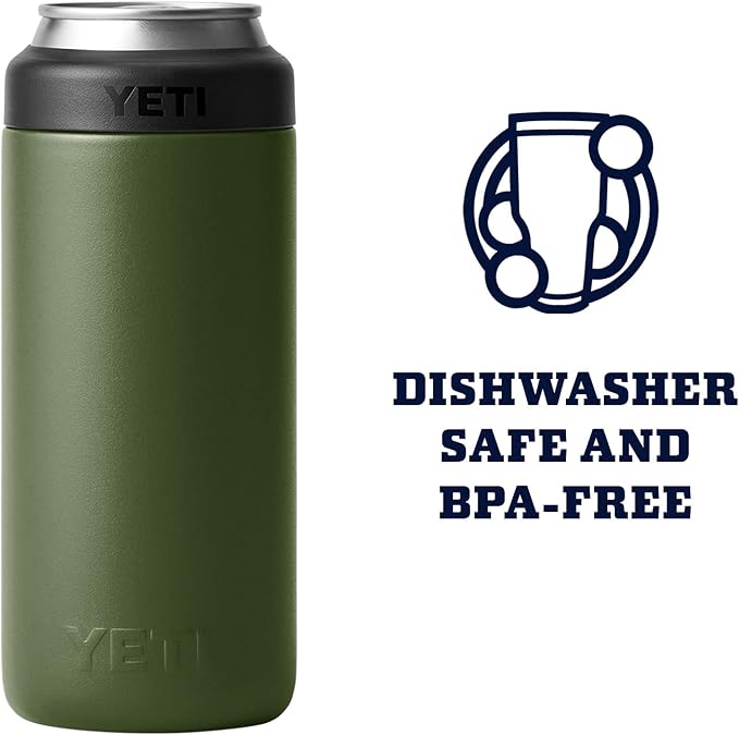 YETI Rambler 12 oz. Colster Slim Can Insulator for the Slim Hard Seltzer Cans, Highlands Olive