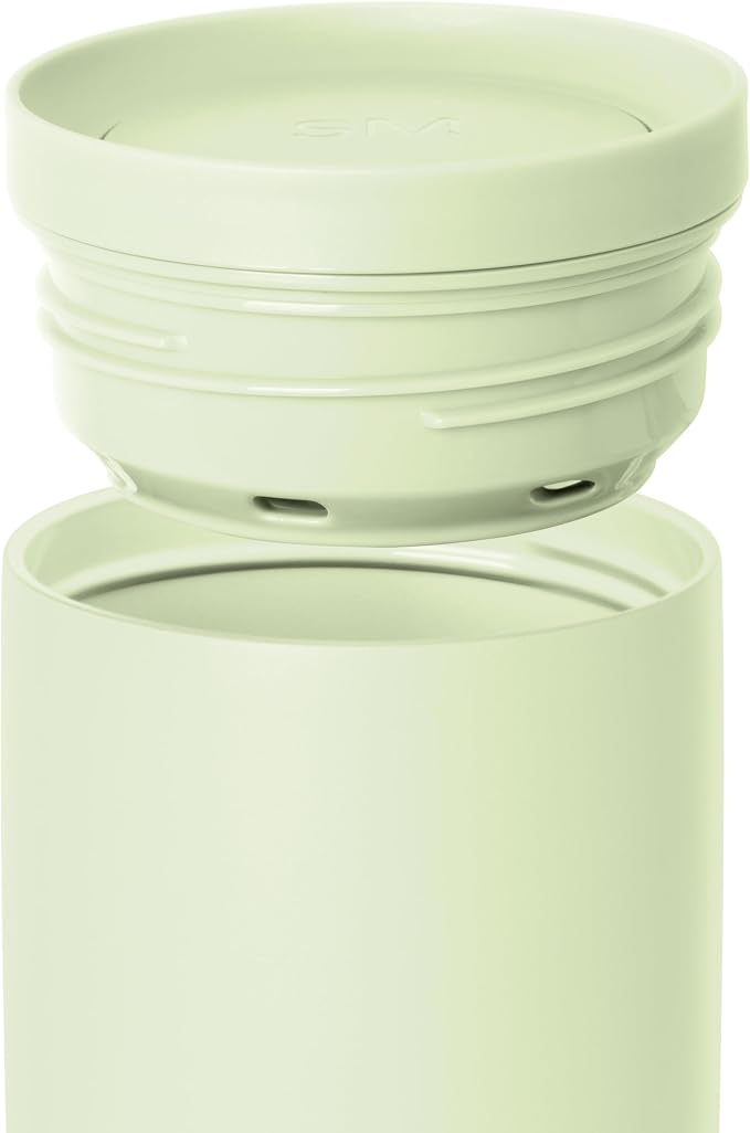 Simple Modern Travel Coffee Mug Tumbler with 360° Lid | Ceramic-Lined Insulated Stainless Steel Cold Brew Iced Coffee Cup | Gift for Women Men Her | Voyager Signature | 16oz | Honeydew