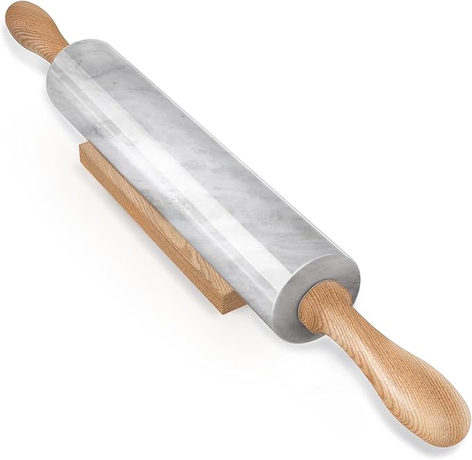 Koville Marble Rolling Pin, Non-Stick African Stone Polished Dough Roller, Pasta, Dumpling, Ravioli, Fondant, Pie Crust, Kitchen Baking Pastry Tools(Namib Fantasy)