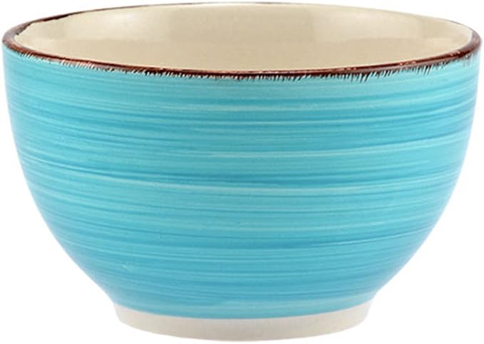3 Piece Royal Norfolk Turquoise Swirl Stoneware Dinner Set - Plate, Bowl, Mug