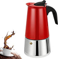 6 Cup Stovetop Espresso Maker Stainless Steel Moka Pot Stove Top Percolator Italian Coffee Makers Capable Mocha Greca Machine Cafe Classic Induction Cookers for Home and Camping 300ml 10oz