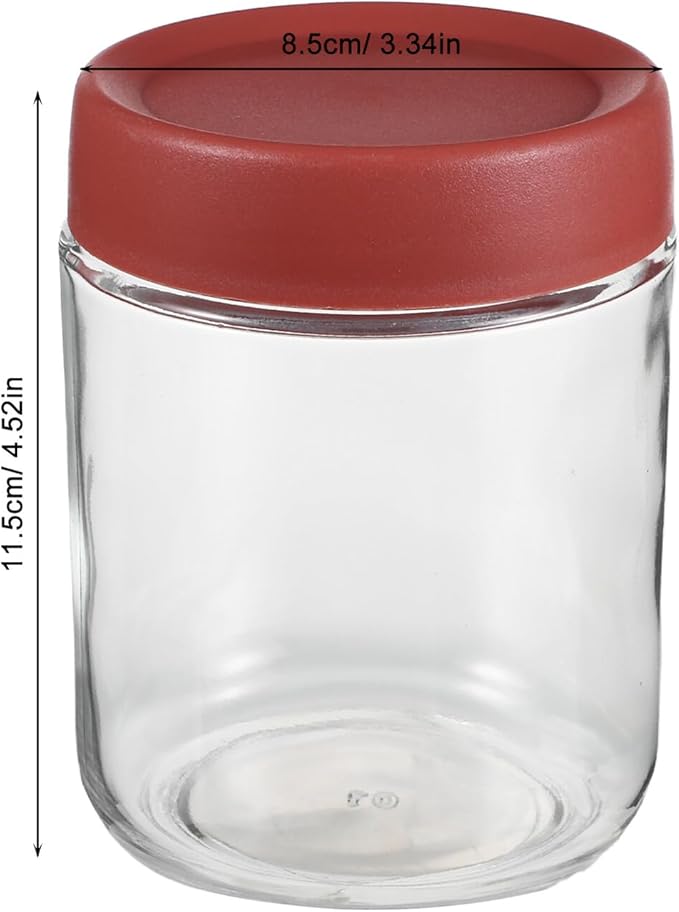 OSALADI 6pcs 500ml Airtight Glass Jars with Sealed Lids, Reusable Food Storage Containers for Coffee, Nuts, Spices, Yogurt, and Meal Prep in Kitchen