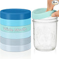 Teenyyou 6 Pcs Silicone Wide Mouth Lids Mason Jar Lids Thickened Leak Proof Lid for 86 mm All Wide Mouth Mason Jars, Reusable Large Canning Jar Caps(Classic Color)