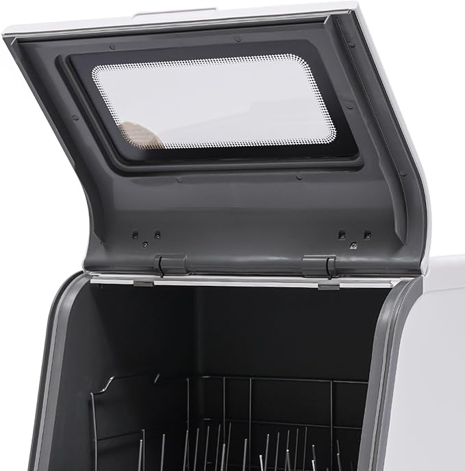 Dishwasher, 1200W Countertop Dishwasher with 3 Washing Programs Tabletop Dishwasher with 360 Degree Spraying Water 75°C Air Dry Function for Houses, Apartments, Dorms