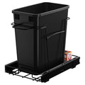 Pull Out Trash Can for Kitchen Cabinets, 35 Qt / 8.75 Gal Under Sink Garbage Bin with Full Extension Slides, Heavy-Duty Steel Frame Requires Minimum 13" W x 22" D Cabinet Opening, Black