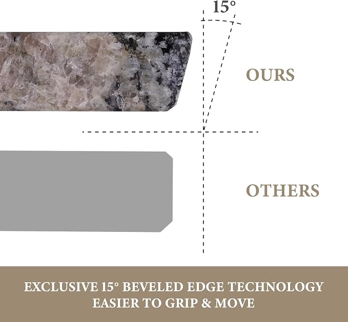 Koville Brazilian Natural Granite Cutting Board for Kitchen, 16x20inch Extra Large Hand Crafted Stone Slab for Cheese, Charcuterie, Pastry Board - Wedding Gift, House Warming Gift