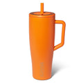 BrüMate Era 40oz Tumbler with 100% Leakproof Straw Lid | Insulated Stainless Steel Water Bottle with Handle | Flexible SoftSip Straw | Cup-Holder Friendly for Travel | BPA-Free (Clementine)