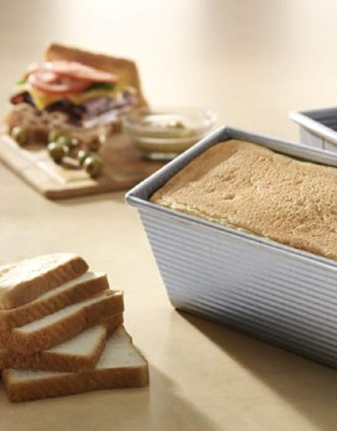 USA Pan Bakeware Pullman Loaf Pan, Large, Silver (Pack of 3)