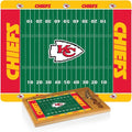 PICNIC TIME NFL Football Field Icon Glass Top Cutting Board & Knife Set, (Parawood & Bamboo)