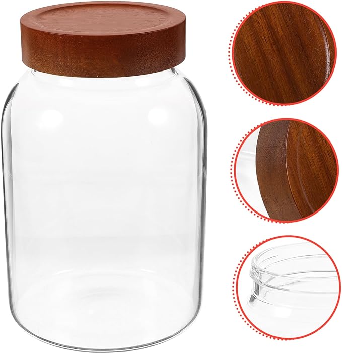 High Borosilicate Glass Sealed Jar Airtight Storage for Coffee Tea Condiments Meal Prep Jars Lids