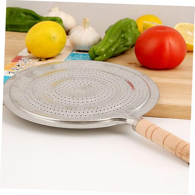 Yardwe Wooden Handle Pot Mat 12.6X8.3 Inch Kitchen Heat Diffuser Insulation Pads for Hot Pots Pans Coffee Makers with Hanging Rope Set of 3