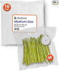 Reusable Vacuum Sealer Bags for Food – 10 Medium Vacuum Bags (26x28cm/10x11in), BPA-Free, Leak-Proof, Odor-Resistant – Compatible with Vacuum Sealers
