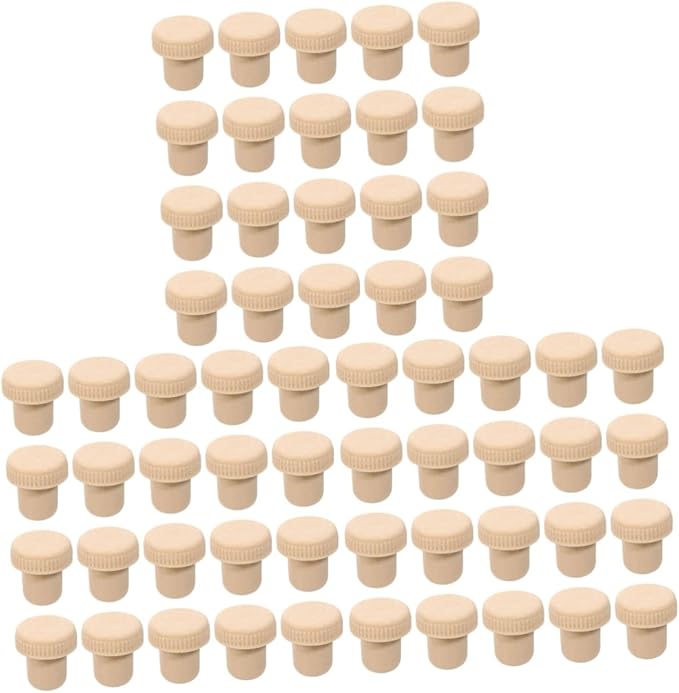 Unomor 60pcs Assorted Color Polymer Wine Bottle Plugs Reusable Sealing Corks for Wine Preservation Airtight Closure for Parties and Home Use