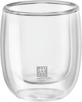 ZWILLING 39500-075 Double Wall Glass, Espresso Cup, 2.8 fl oz (80 ml), Set of 2, Tumbler, Heat Retention, Double Wall Construction, Coffee Cup, Microwave Safe