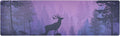 2 in 1 Table Runner Trivet for Hot Pots and Pans Heat Resistant Non Slip Waterproof 39 x 12 Inch Decorative Table Protector for Kitchen Countertop Purple Stag Mountains Moon and Trees