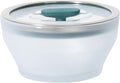 Anyday 4-Cup Microwave Cookware & Glass Container with Glass Lid, Plastic-Free Deep Food Storage | Stackable Airtight Steamer with Vented Lid for Microwave-Safe Reheating, Steaming Vegetables & Rice