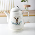 GRFIT Carafe Ceramic Cold Kettle with Handle Large Capacity Filter Teapot Teapot Home High Temperature Resistant Pitcher with Lid (170g) Water Pitcher (Color : E)