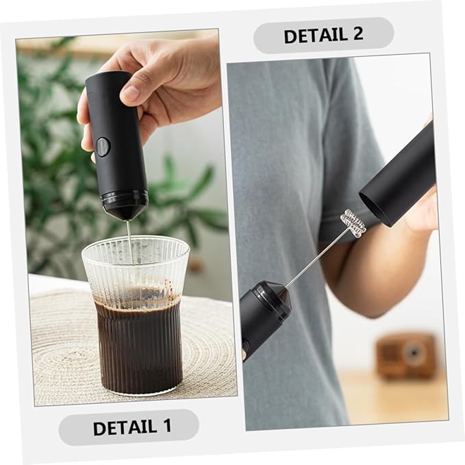 Cabilock Handheld Electric Frother and Mixer Food-grade Whisk for Lattes Cappuccinos and More Convenient Battery Operated Tool for Home Use
