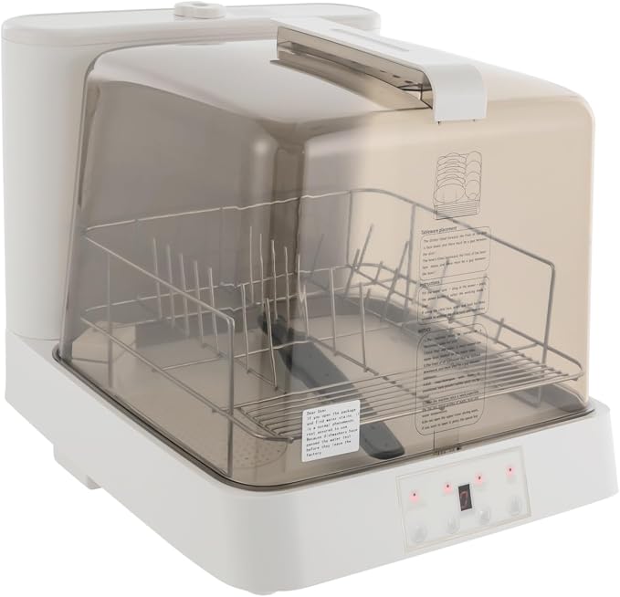 Portable Countertop Dishwasher, Automatic Dishwashing w/6 Programs & 5L Tank, Tabletop Small Dishwasher for Apartments & RV, 3 Washing Programs, 360° Dual Spray, 149℉ High-Temp& Air-Dry Function