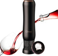 CHEER MODA Automatic Electric Wine Opener, Rechargeable Cordless Corkscrew with Pressure Sensor, Button-Free One-Touch Design, Includes Foil Cutter, Modern French Design Wine Opener Gift (Black-1990S)