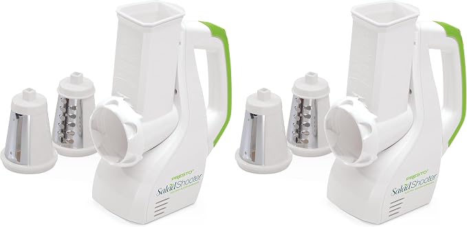Presto Salad Shooter Electric Slicer/Shredder,White (Pack of 2)