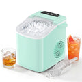 Countertop Ice Maker, Portable Ice Machine with Carry Handle Basket and Scoop, 9 Bullet Cubes Ready in 6 Mins, 26lbs Daily, Self-Cleaning for Home, Kitchen, Camping, RV