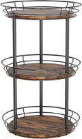 LAMU 10'' Lazy Susan Turntable Organizer, 3 Tier Round Rotating Spice Rack Organization for Kitchen Cabinet and Countertop, Wooden Lazy Susan for Table Top, Pantry, Bathroom, Vanity, Home Decor