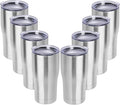 DOMICARE 20oz Tumbler with Lid Stainless Steel Tumblers Bulk, Double Wall Vacuum Insulated Coffee Travel Mug, 8 Count (Pack of 1) Stainless Steel