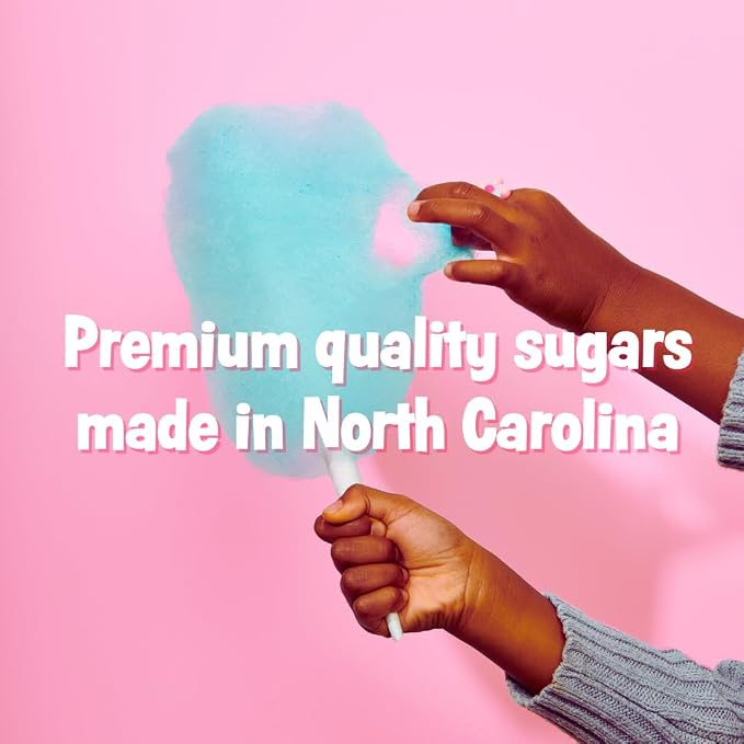 Cotton Candy Express Floss Sugar plus Cones with 3 - 11oz Plastic Jars of Bubble Gum, Green Apple & Pina Colada Flossing Sugars. 50 Paper Cones Included. Use with Cotton Candy Express Machine