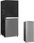 Upright Freezers Cover,Waterproof Outdoor Fridge Cover with Double Zipper for Outdoor 7.6-10.1 Cubic Feet Compact Stand Up Freezer Covers (30" W x 33" D x 62" H,Black)