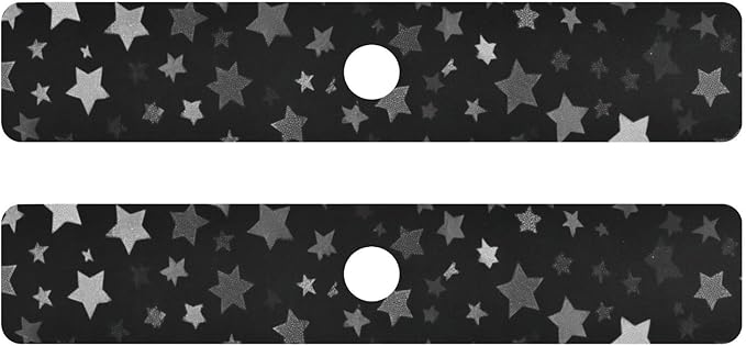 Kitchen Sink Splash Guard 2 PCS 30 Inch Sink Faucet Mat Splash Guard for Bathroom Countertop Water Absorbent Foldable Cuttable Soft Washable Cute Silver and Gray Stars