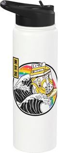 Banana Milk Carton Surfing Great Wave Kawaii Rainbow Anime Stainless Steel Insulated Water Bottle