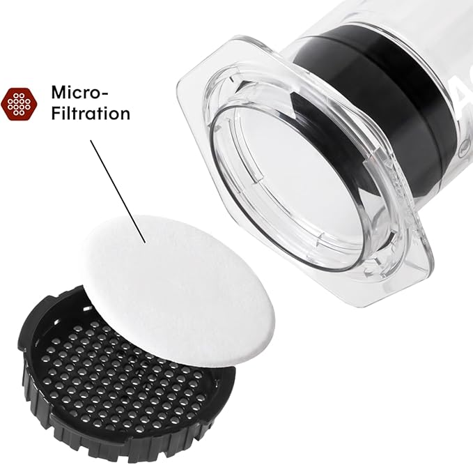 AeroPress Clear XL Coffee Press, All-in-One Large French Press, Pour-Over & Espresso Style Manual Brewer, 2 Min Brew for Less Bitterness, More Flavor, Portable Coffee Maker, Travel & Camping