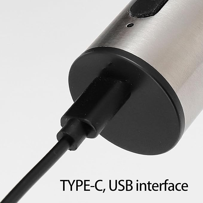 Rechargeable Milk Frother Handheld Electric Foam Maker Whisk Drink Mixer Foamer for Latte Cappuccino Ergonomic Design Hand Mixer