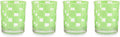 MACKENZIE-CHILDS Set of 4 Acrylic Tumblers, Open Tumbler Cups, Acrylic Cups, 14 Ounces, Green Check