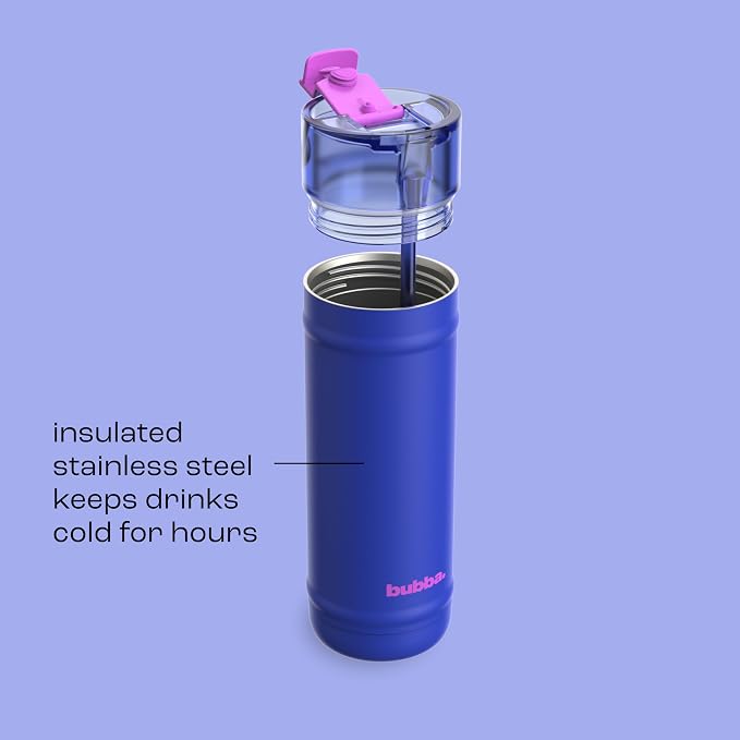 bubba 32 oz Dualsip Insulated Stainless Steel Water Bottle with Straw - Reusable, Leakproof, Lightweight, Dishwasher Safe, Lead-Free and BPA-Free, Ocean Energy