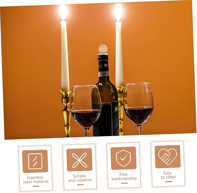 PRETYZOOM 4pcs Elegant Red Wine Cork Bottle Plug Wine Bottle Sealer Oil Stoppers for