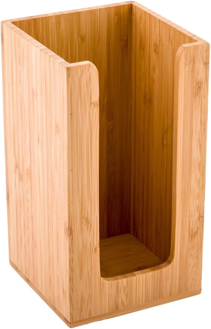 Restaurantware-4.5 x 8 Inch Coffee Cup Dispenser, 1 Countertop Cup Lid Organizer - Holds Cups/Lids/Napkins Up To 3.75 Inch in Diameter, Compact, Bamboo Cocktail Napkin Holder, For Bars or Offices,