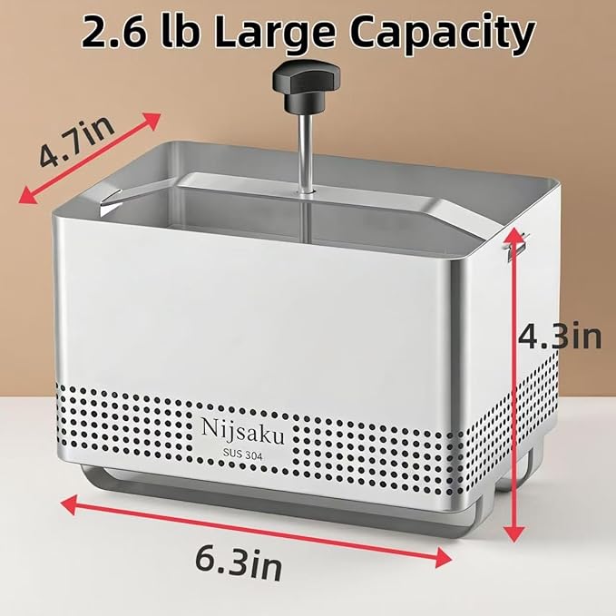 Tofu Press Stainless Steel Tofu Press & Paneer Maker - Cheese Press for Homemade Tofu, Paneer, Vegan Cheese - Heavy Duty Easy-to-Use Kitchen Tool with Adjustable Pressure BPA Free (Dishwasher Safe)